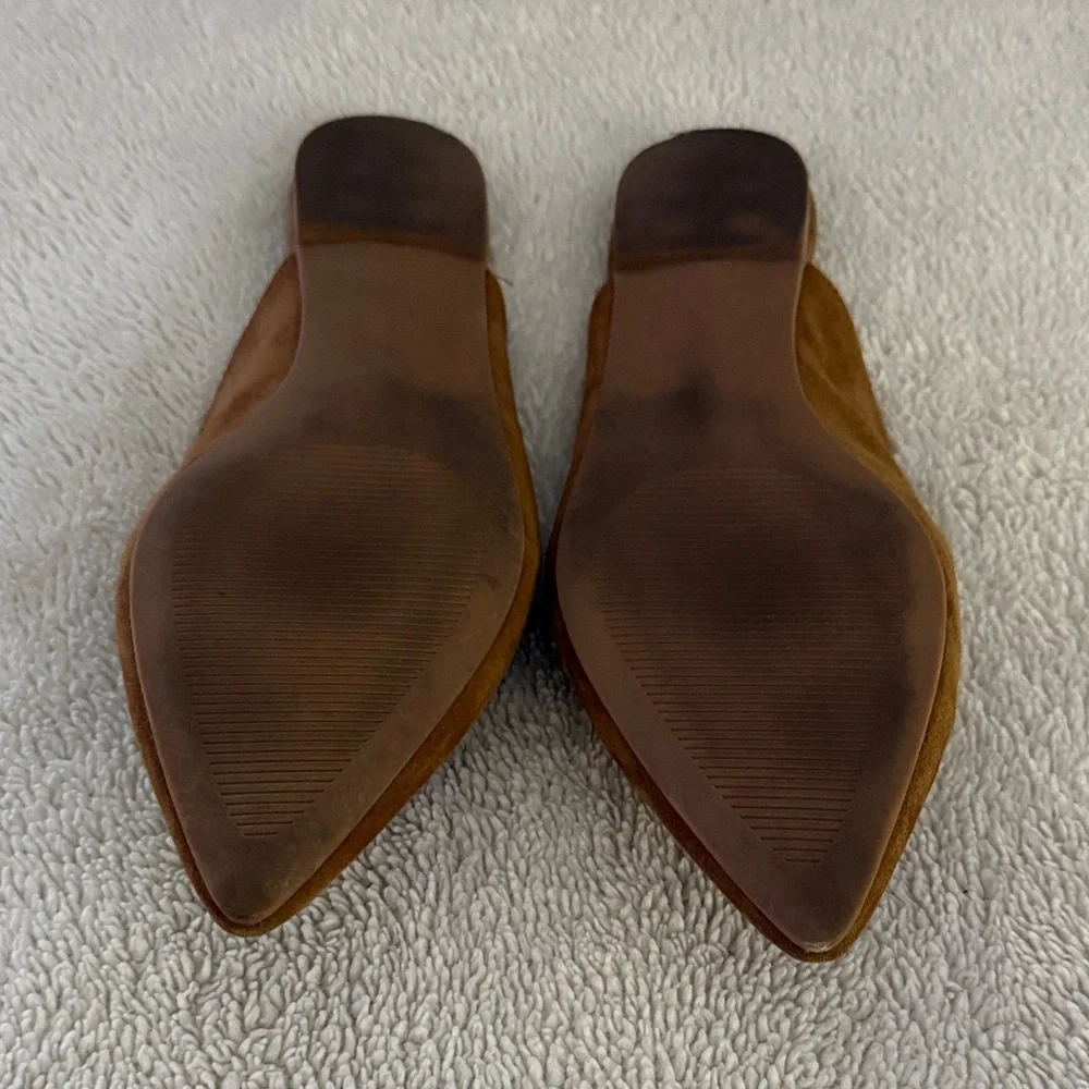Steve Madden Tan Suede Chain Mules - Picture 3 of 4